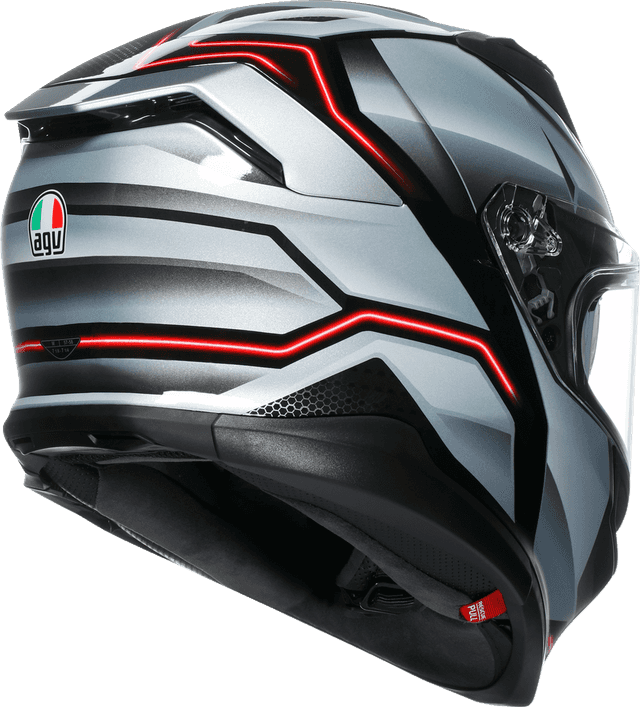 AGV 0101-18006 K7 Helmet - Jaeger - Black/Silver - Large — image 3 of 7