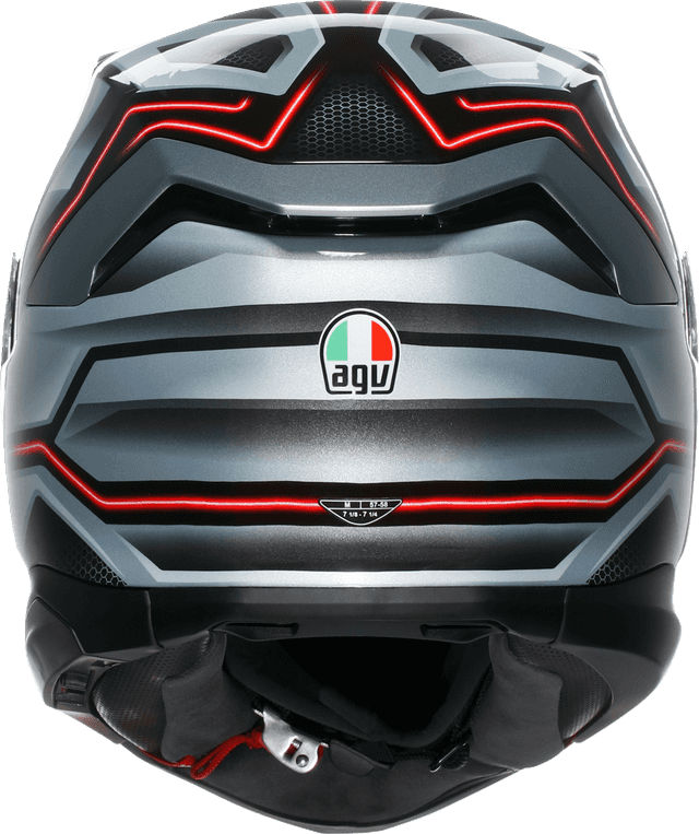 AGV 0101-18006 K7 Helmet - Jaeger - Black/Silver - Large — image 4 of 7