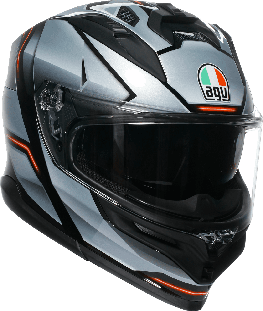 AGV 0101-18007 K7 Helmet - Jaeger - Black/Silver - XL