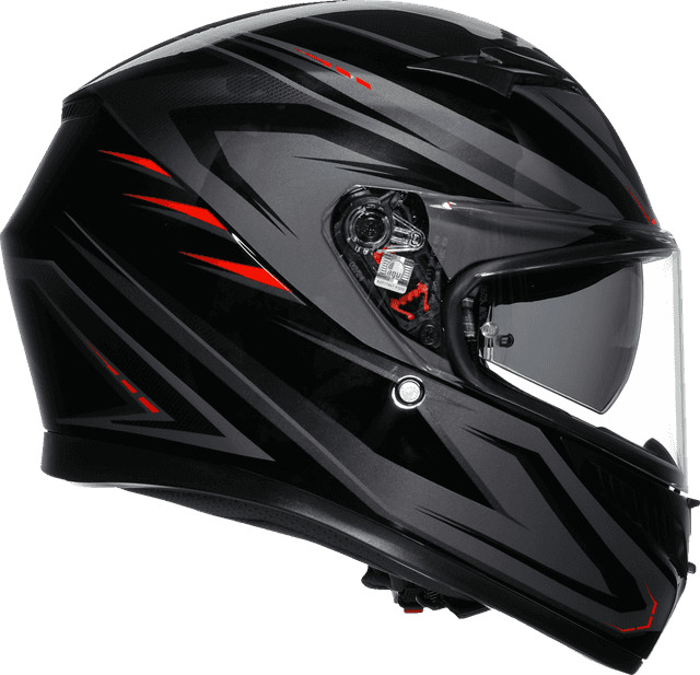 AGV 0101-18033 K3 Helmet - Syth - Black/Red - Small — image 5 of 6