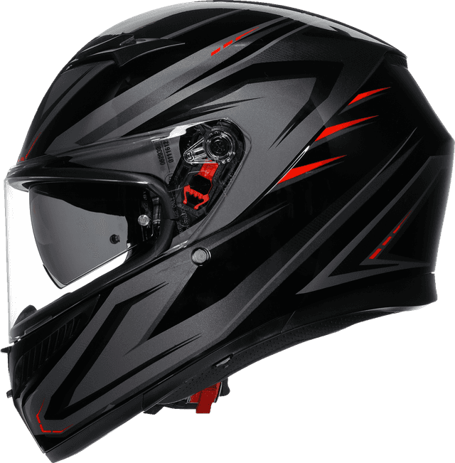 AGV 0101-18034 K3 Helmet - Syth - Black/Red - Medium — image 3 of 6
