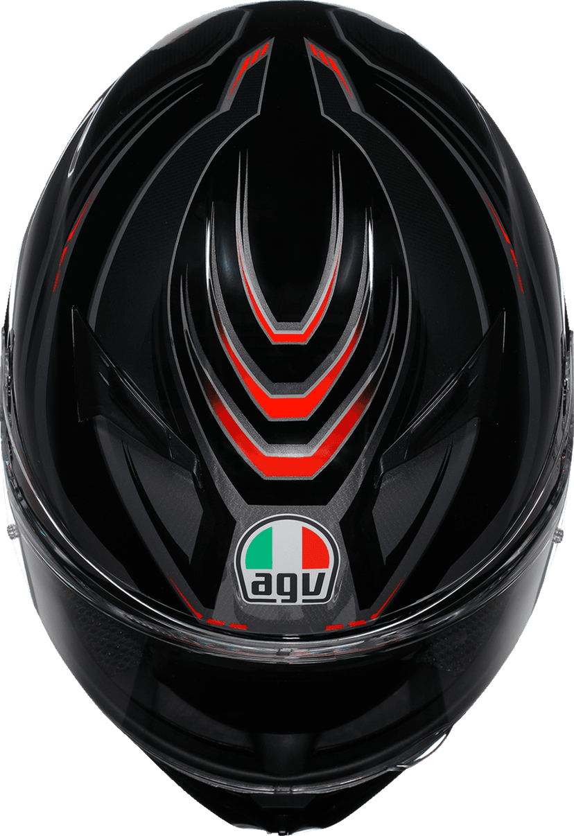 AGV 0101-18035 K3 Helmet - Syth - Black/Red - Large — image 6 of 6