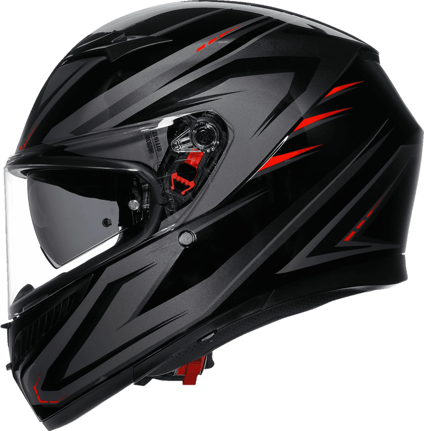 AGV 0101-18035 K3 Helmet - Syth - Black/Red - Large — image 3 of 6