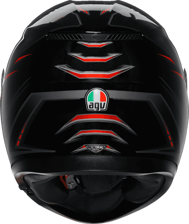 AGV 0101-18036 K3 Helmet - Syth - Black/Red - XL — image 4 of 6