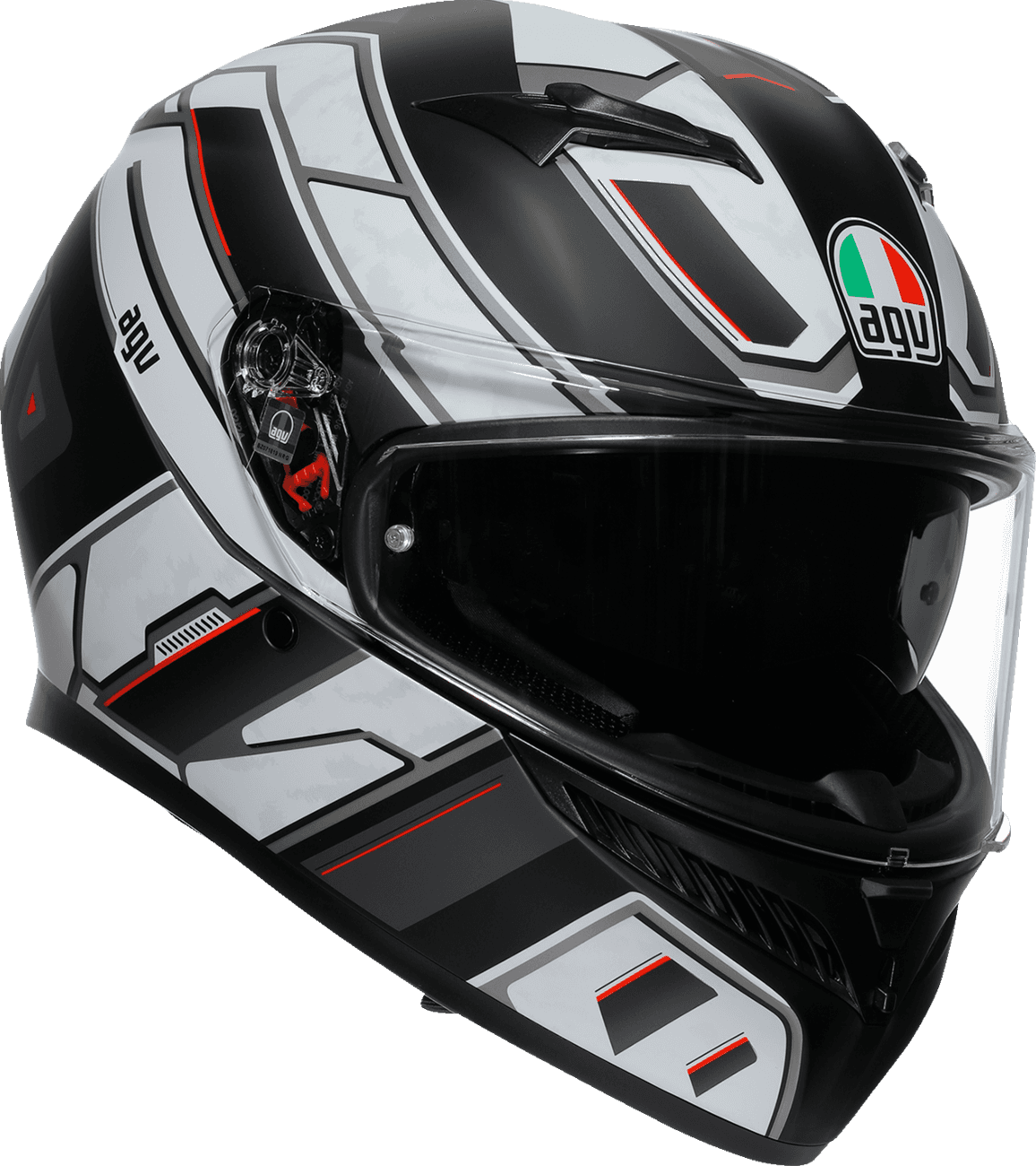 AGV 0101-18042 K3 Helmet - Rivia - Matte Black/White - 2XL