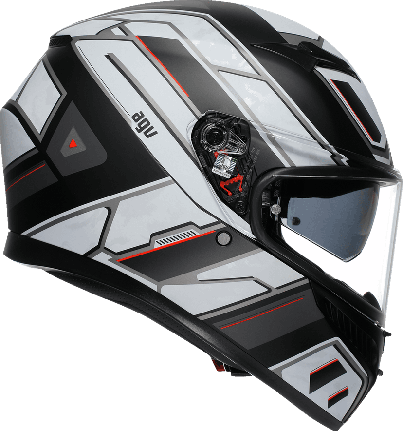 AGV 0101-18042 K3 Helmet - Rivia - Matte Black/White - 2XL — image 6 of 7