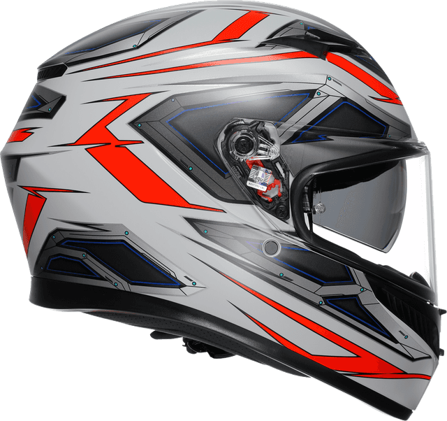 AGV 0101-18046 K3 Helmet - Space - Matte White/Red Fluo - XL — image 2 of 7