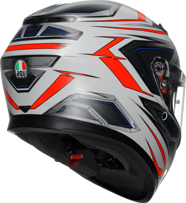 AGV 0101-18047 K3 Helmet - Space - Matte White/Red Fluo - 2XL — image 3 of 7