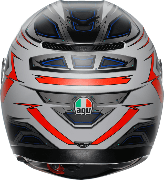 AGV 0101-18047 K3 Helmet - Space - Matte White/Red Fluo - 2XL — image 4 of 7
