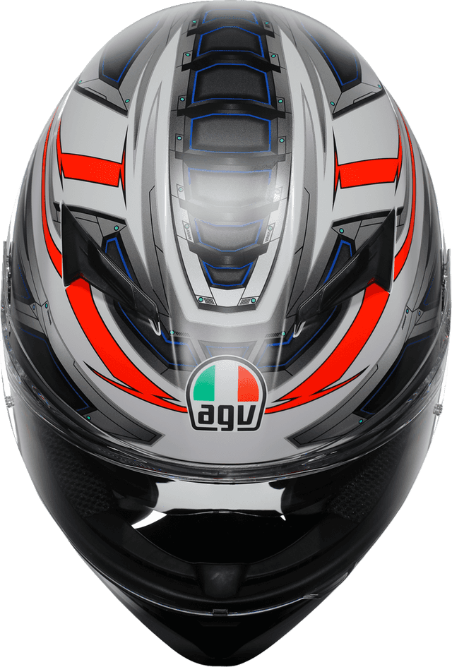 AGV 0101-18047 K3 Helmet - Space - Matte White/Red Fluo - 2XL — image 7 of 7
