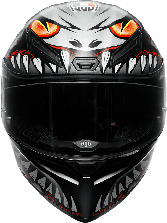 AGV 0101-18087 K1 S Helmet - Lyzard - Matte Black/Gray/Red - Small — image 2 of 7