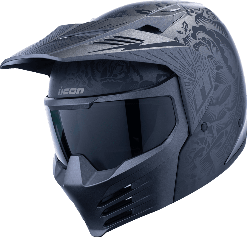 ICON 0101-18338 Elsinore™ Helmet - Darkgard - Black - XS — image 1 of 8