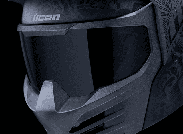 ICON 0101-18338 Elsinore™ Helmet - Darkgard - Black - XS — image 8 of 8