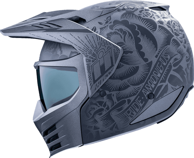 ICON 0101-18338 Elsinore™ Helmet - Darkgard - Black - XS — image 2 of 8