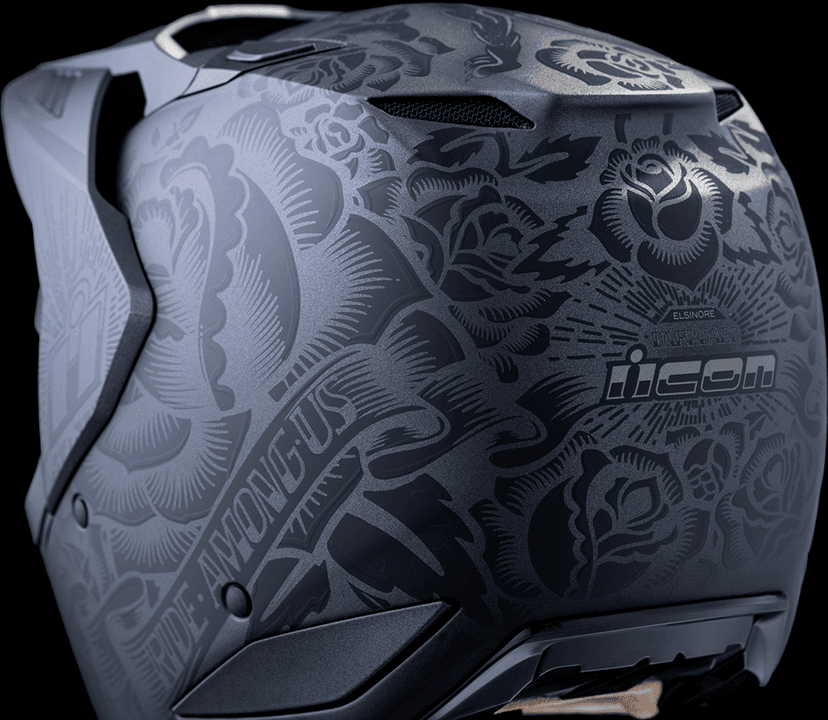 ICON 0101-18340 Elsinore™ Helmet - Darkgard - Black - Medium — image 4 of 8