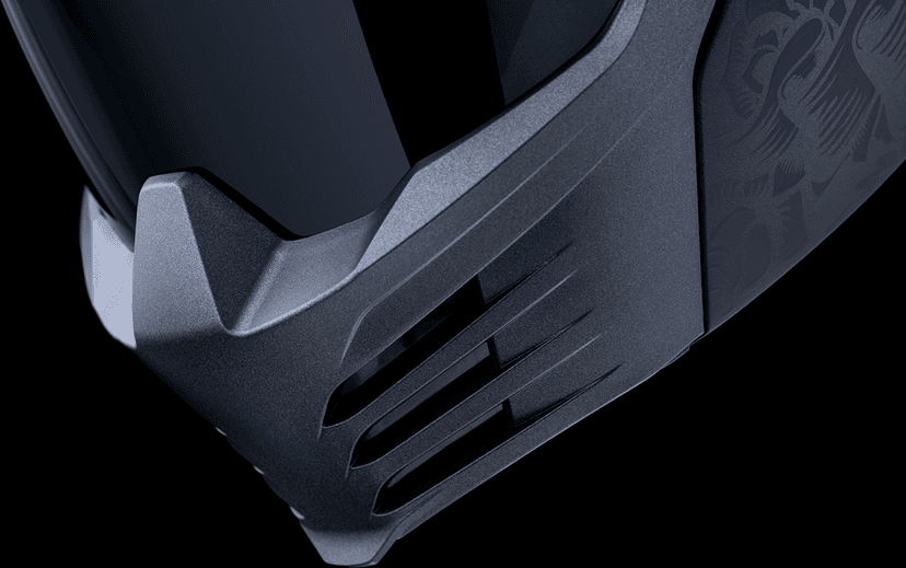 ICON 0101-18340 Elsinore™ Helmet - Darkgard - Black - Medium — image 3 of 8