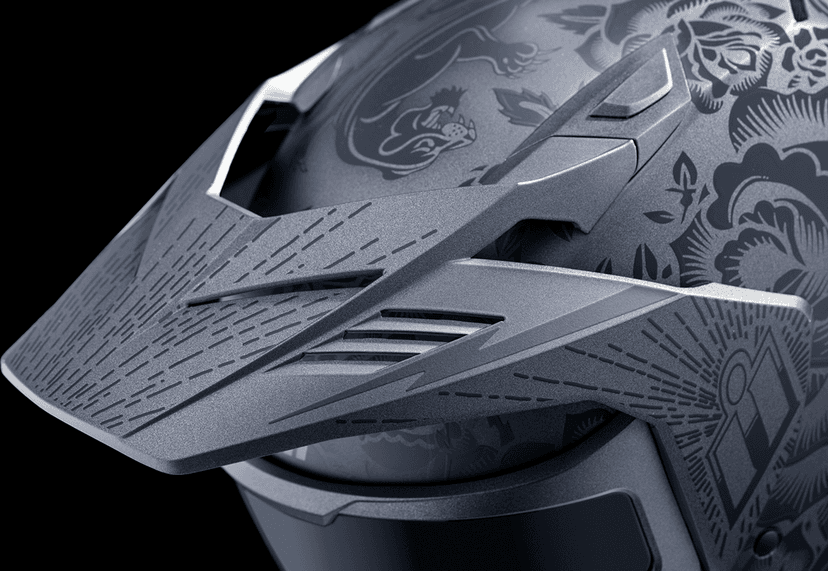 ICON 0101-18340 Elsinore™ Helmet - Darkgard - Black - Medium — image 2 of 8