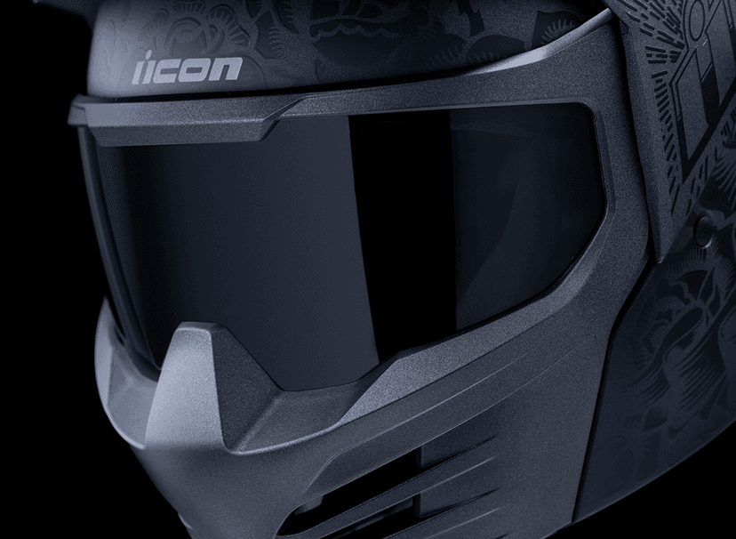 ICON 0101-18344 Elsinore™ Helmet - Darkgard - Black - 3XL — image 8 of 8