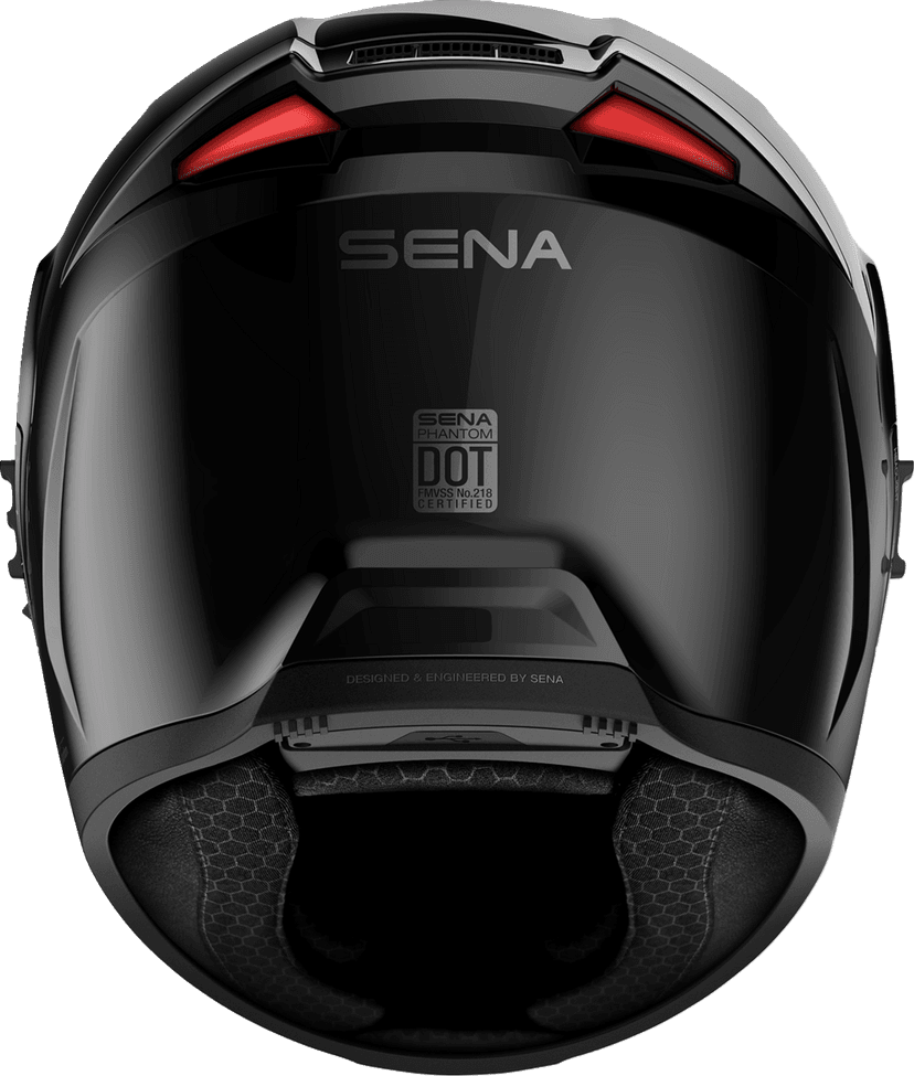 SENA 0101-18352 Phantom Helmet - Gloss Black - Medium — image 3 of 5