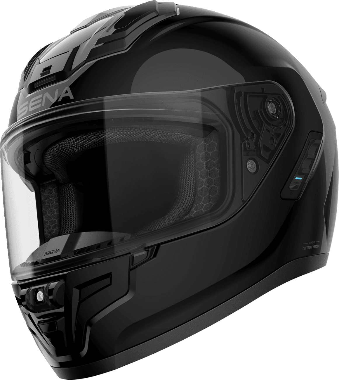 SENA 0101-18355 Phantom Helmet - Gloss Black - 2XL