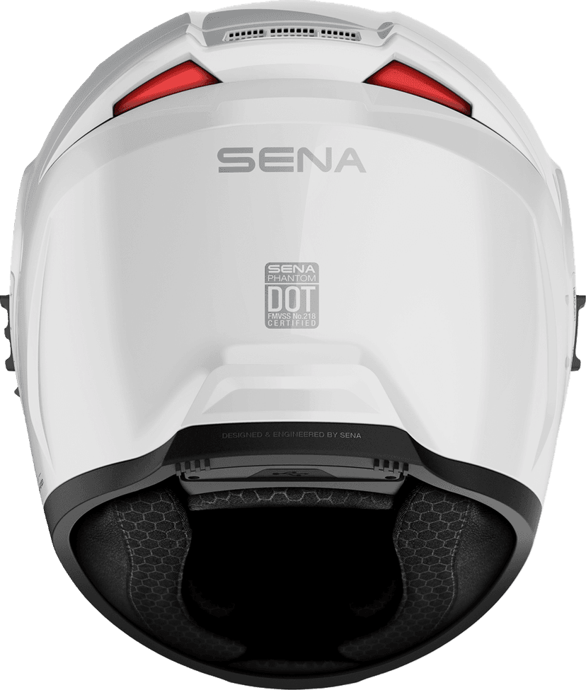 SENA 0101-18357 Phantom Helmet - Gloss White - Medium — image 3 of 5