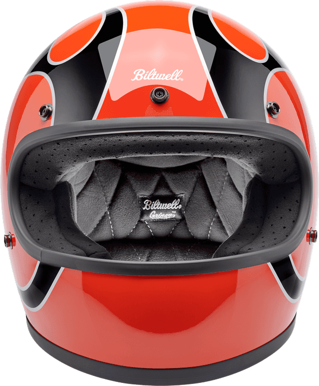 BILTWELL 0101-18368 Gringo Helmet - Flames - Competition Orange - XS — image 2 of 6