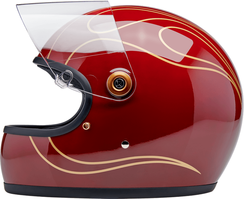 BILTWELL 0101-18374 Gringo S Helmet - Flames - Gloss Garnet Red - XS — image 8 of 10
