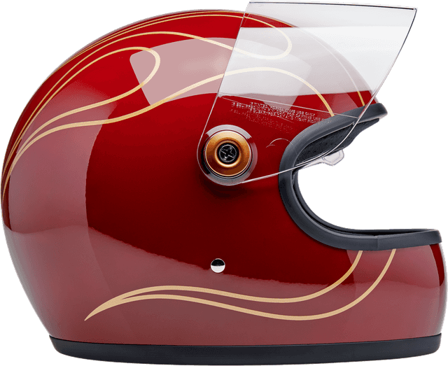 BILTWELL 0101-18376 Gringo S Helmet - Flames - Gloss Garnet Red - Medium — image 6 of 10