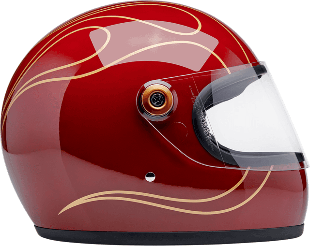 BILTWELL 0101-18377 Gringo S Helmet - Flames - Gloss Garnet Red - Large — image 3 of 10