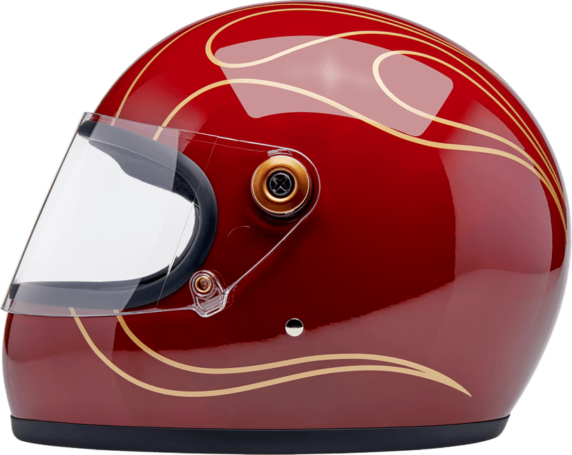 BILTWELL 0101-18377 Gringo S Helmet - Flames - Gloss Garnet Red - Large — image 8 of 10