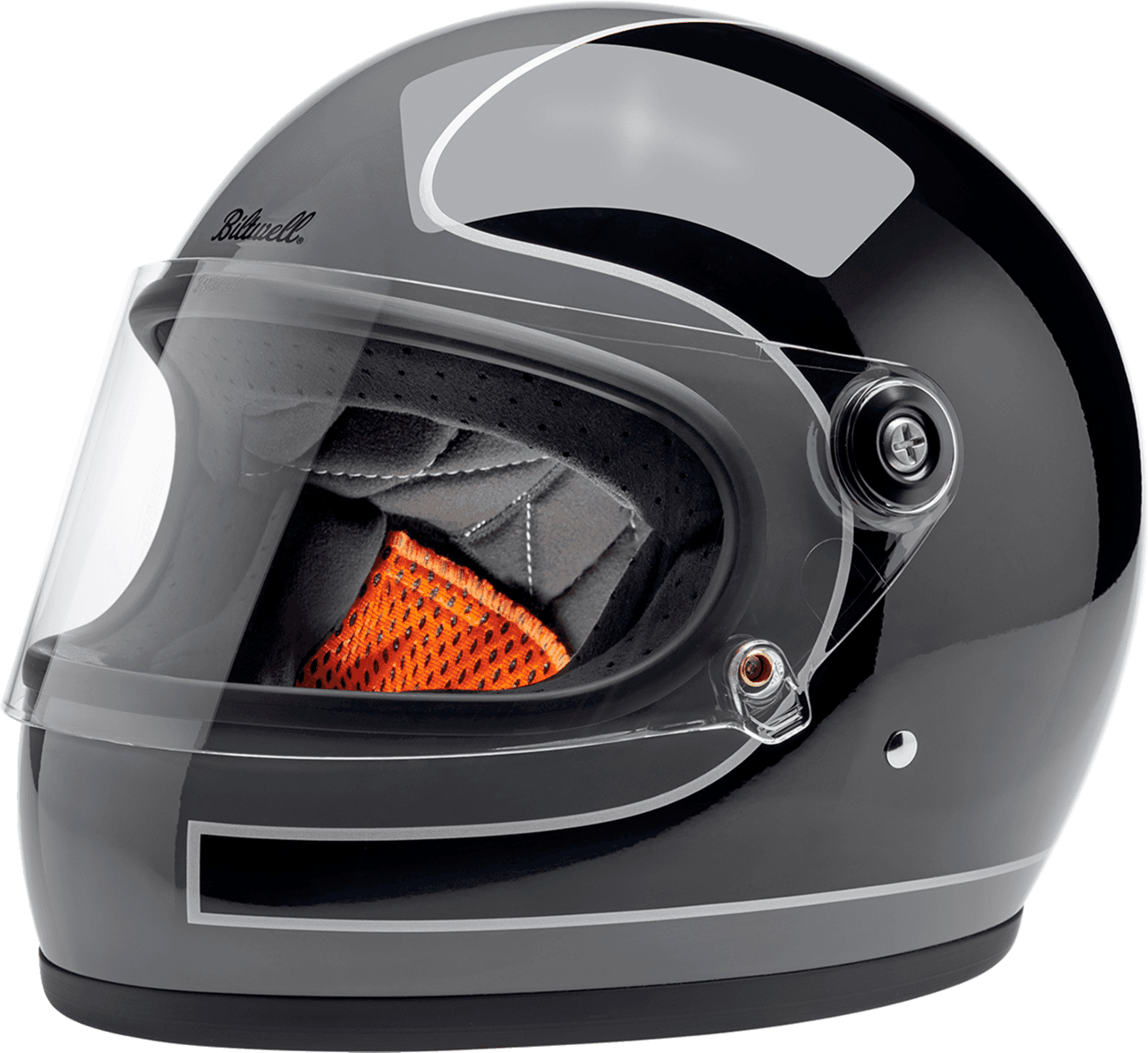 BILTWELL 0101-18381 Gringo S Helmet - Tracker - Gloss Storm Gray/Black - Small