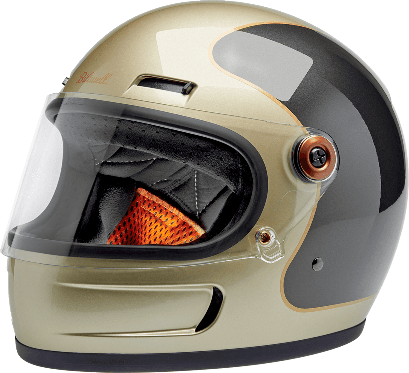 BILTWELL 0101-18403 Gringo SV Helmet - Tracker - Gloss Metallic Champagne/Charcoal - 2XL