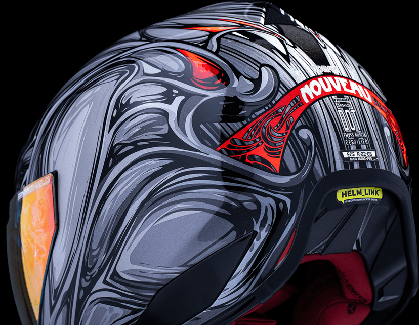 ICON 0101-18523 Domain™ Helmet - Nouveau - Silver - XS — image 6 of 7