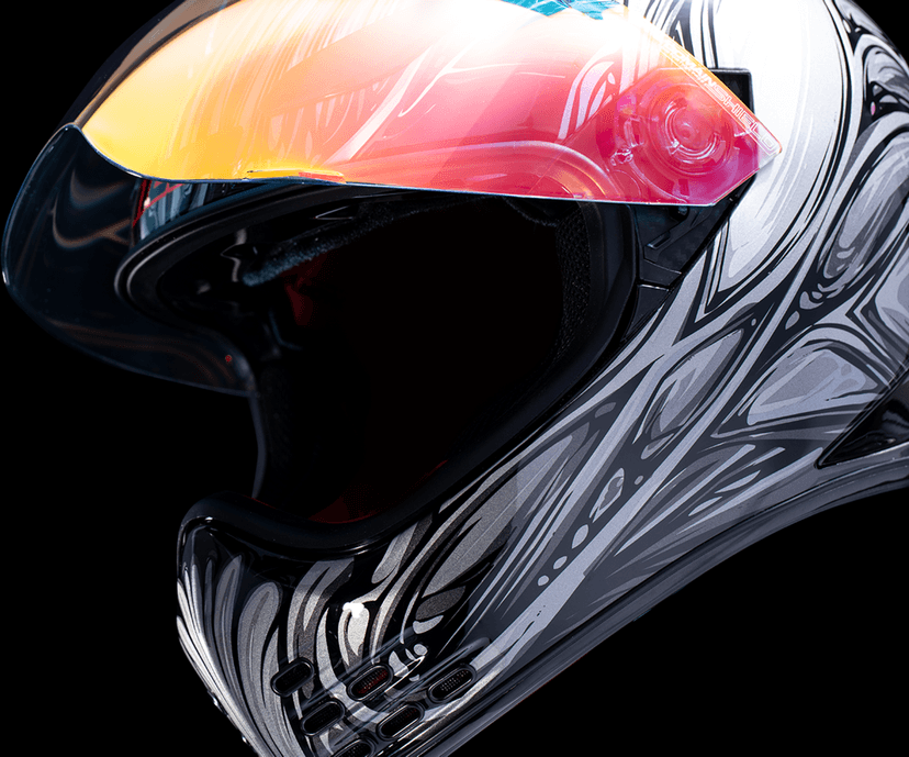 ICON 0101-18524 Domain™ Helmet - Nouveau - Silver - Small — image 7 of 7