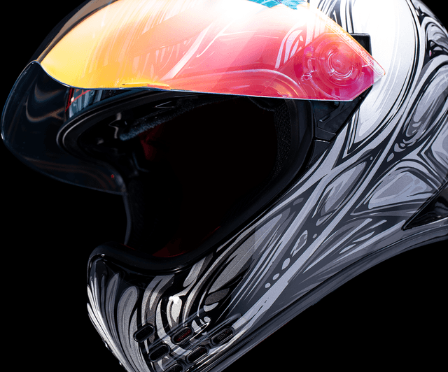 ICON 0101-18525 Domain™ Helmet - Nouveau - Silver - Medium — image 4 of 7