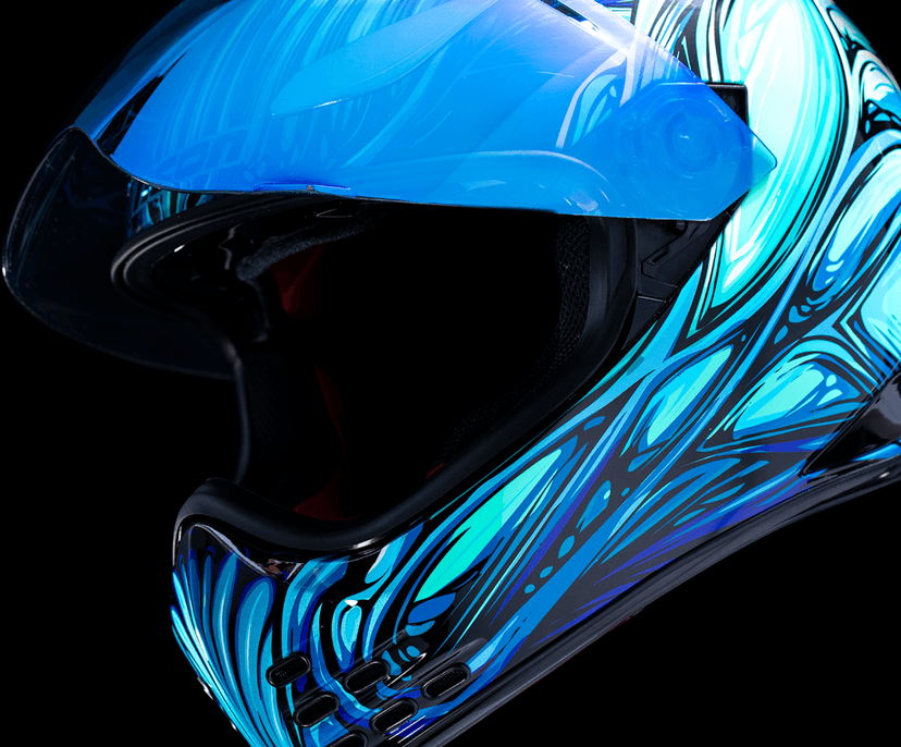 ICON 0101-18533 Domain™ Helmet - Nouveau - Blue - Large — image 5 of 7