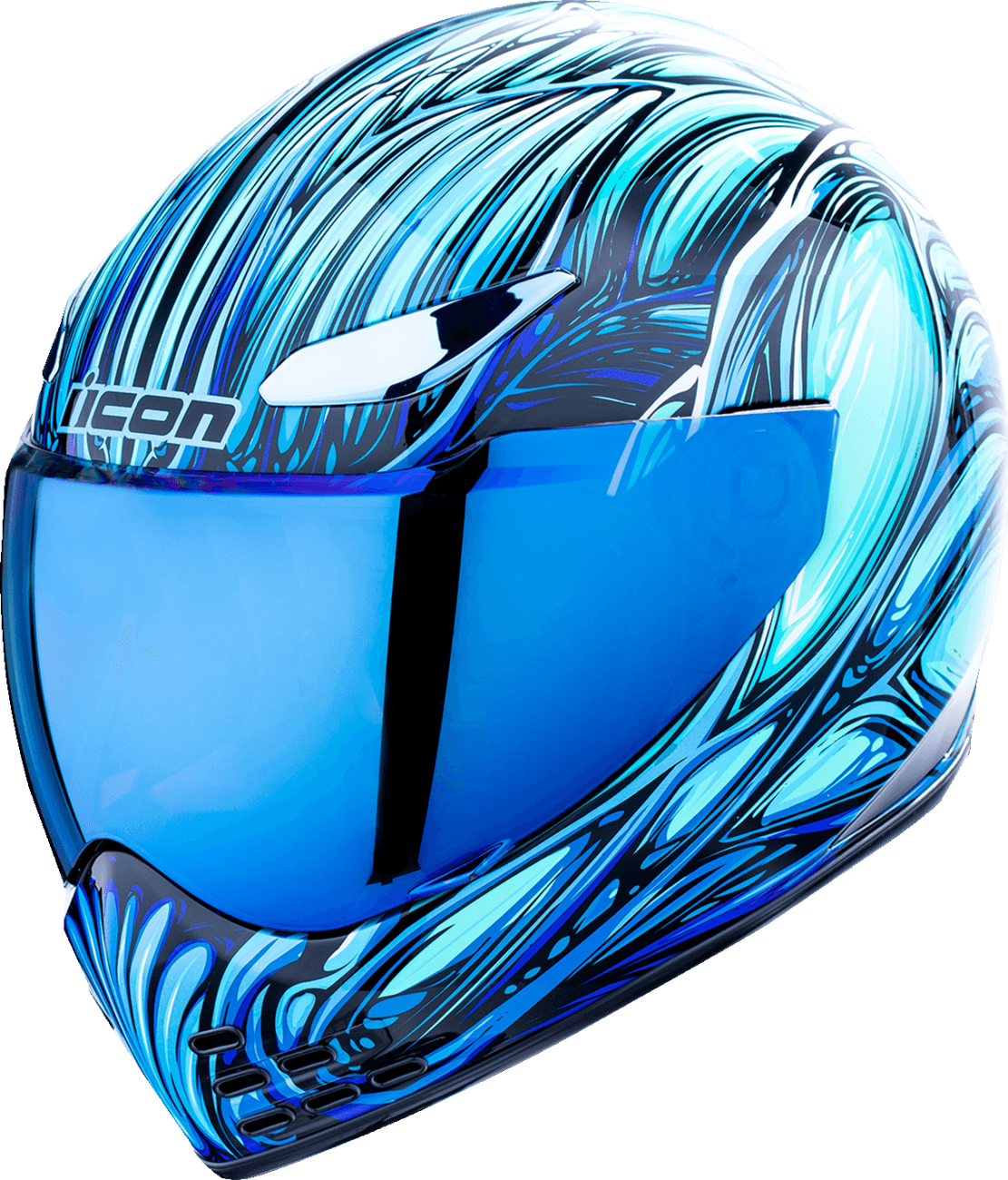 ICON 0101-18534 Domain™ Helmet - Nouveau - Blue - XL