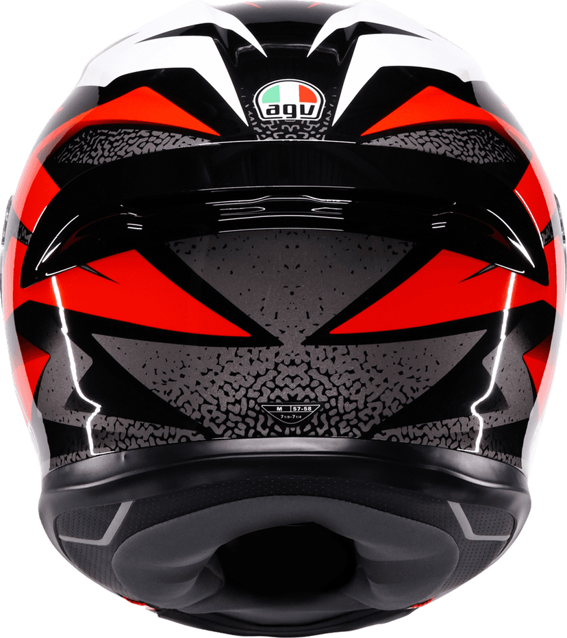 AGV 0101-19201 K6 S Helmet - Braven - Black/Red/White - Small — image 4 of 7