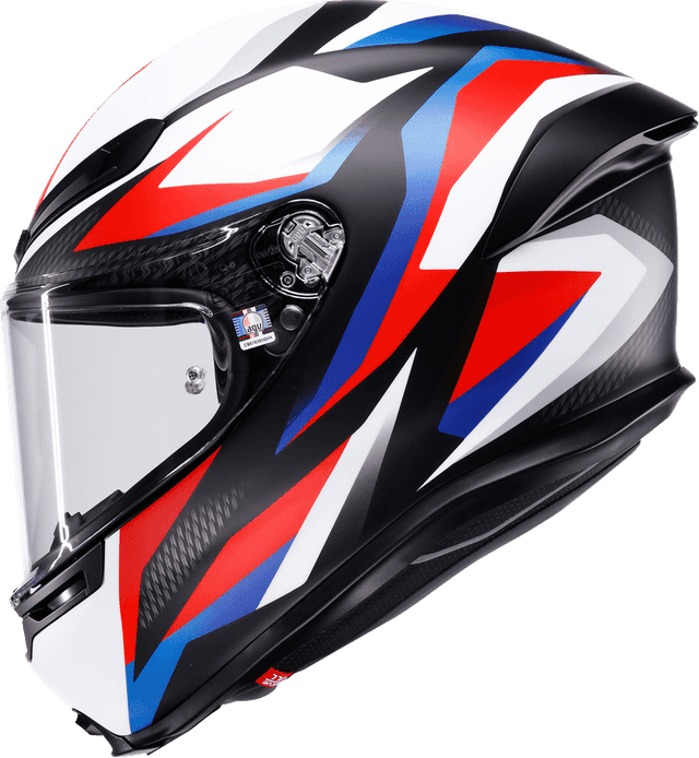 AGV 0101-19207 K6 S Helmet - Timewarp - Matte Black/Red/Blue - Small — image 5 of 7