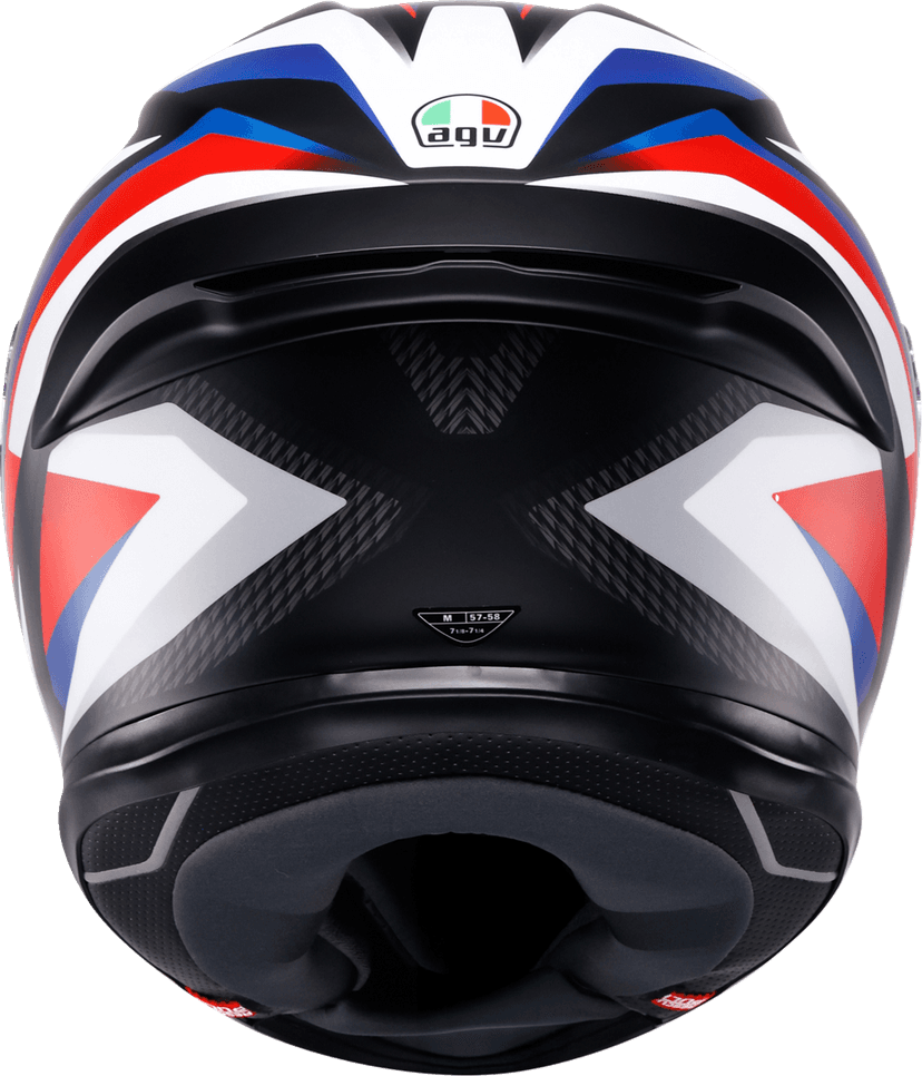 AGV 0101-19207 K6 S Helmet - Timewarp - Matte Black/Red/Blue - Small — image 4 of 7