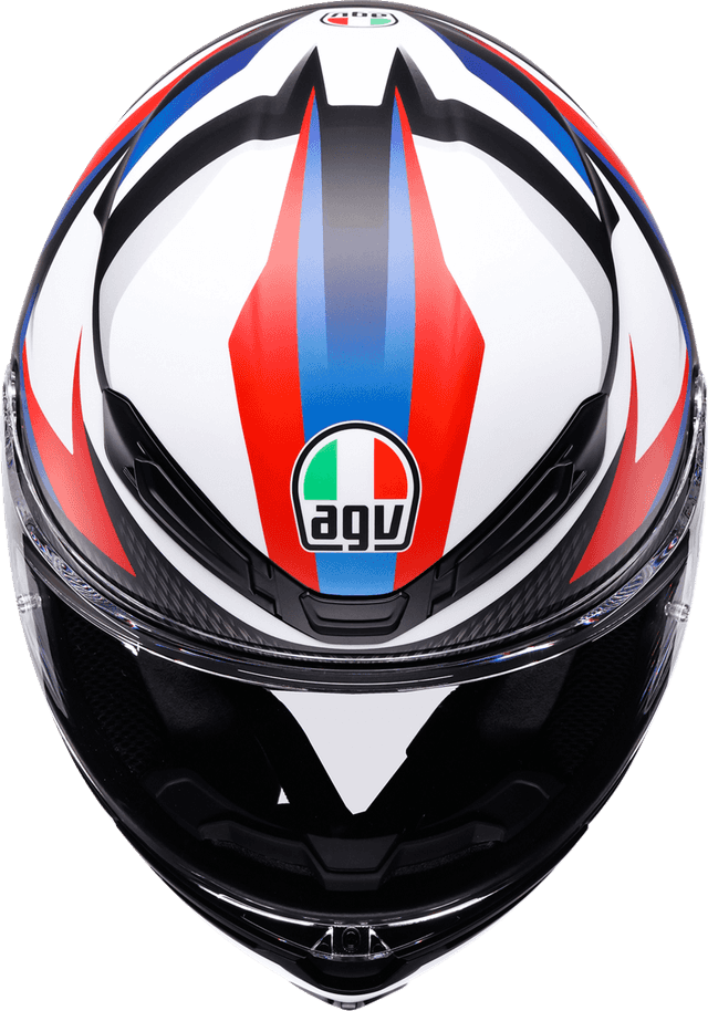 AGV 0101-19208 K6 S Helmet - Timewarp - Matte Black/Red/Blue - Medium — image 7 of 7