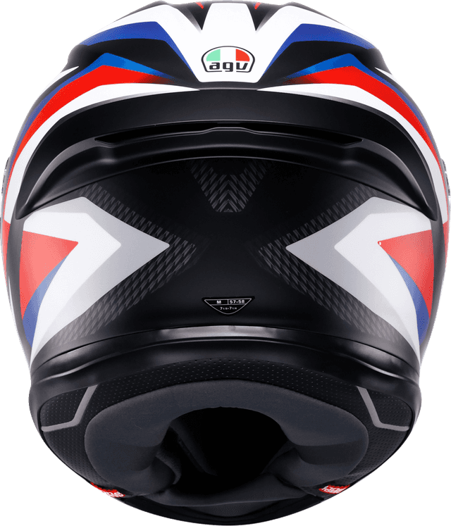 AGV 0101-19208 K6 S Helmet - Timewarp - Matte Black/Red/Blue - Medium — image 4 of 7