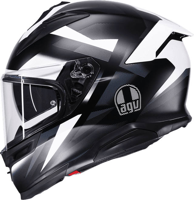 AGV 0101-19212 K7 Helmet - Glimpse - Matte Black/White - Small — image 6 of 7