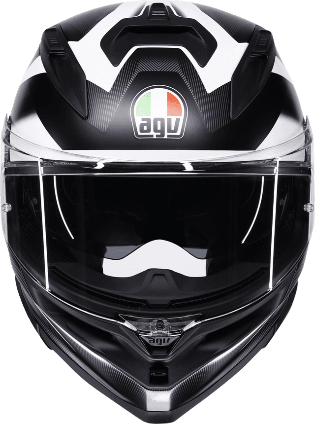 AGV 0101-19212 K7 Helmet - Glimpse - Matte Black/White - Small — image 7 of 7