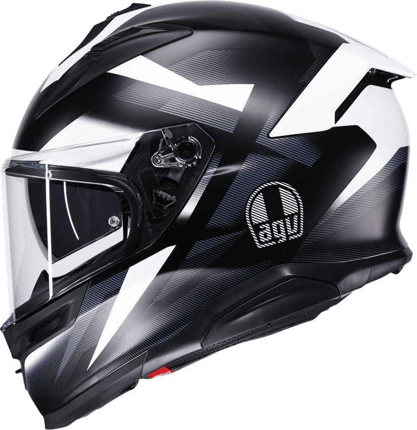 AGV 0101-19215 K7 Helmet - Glimpse - Matte Black/White - XL — image 5 of 7