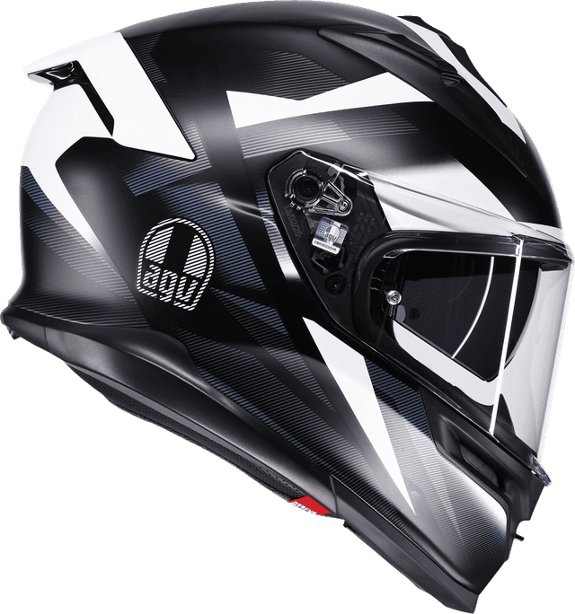 AGV 0101-19215 K7 Helmet - Glimpse - Matte Black/White - XL — image 2 of 7