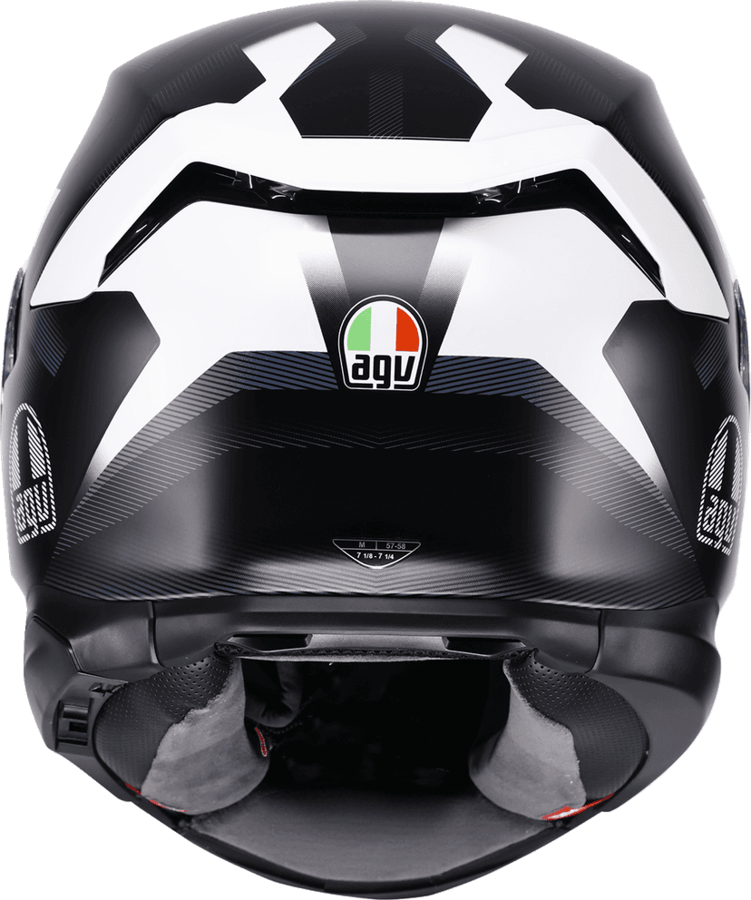 AGV 0101-19216 K7 Helmet - Glimpse - Matte Black/White - 2XL — image 3 of 7