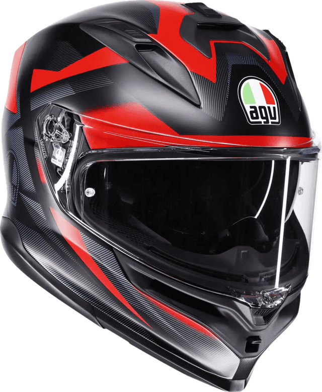 AGV 0101-19217 K7 Helmet - Glimpse - Matte Black/Red - Small — image 1 of 7