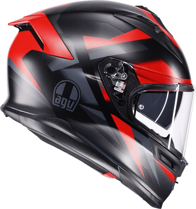 AGV 0101-19217 K7 Helmet - Glimpse - Matte Black/Red - Small — image 2 of 7