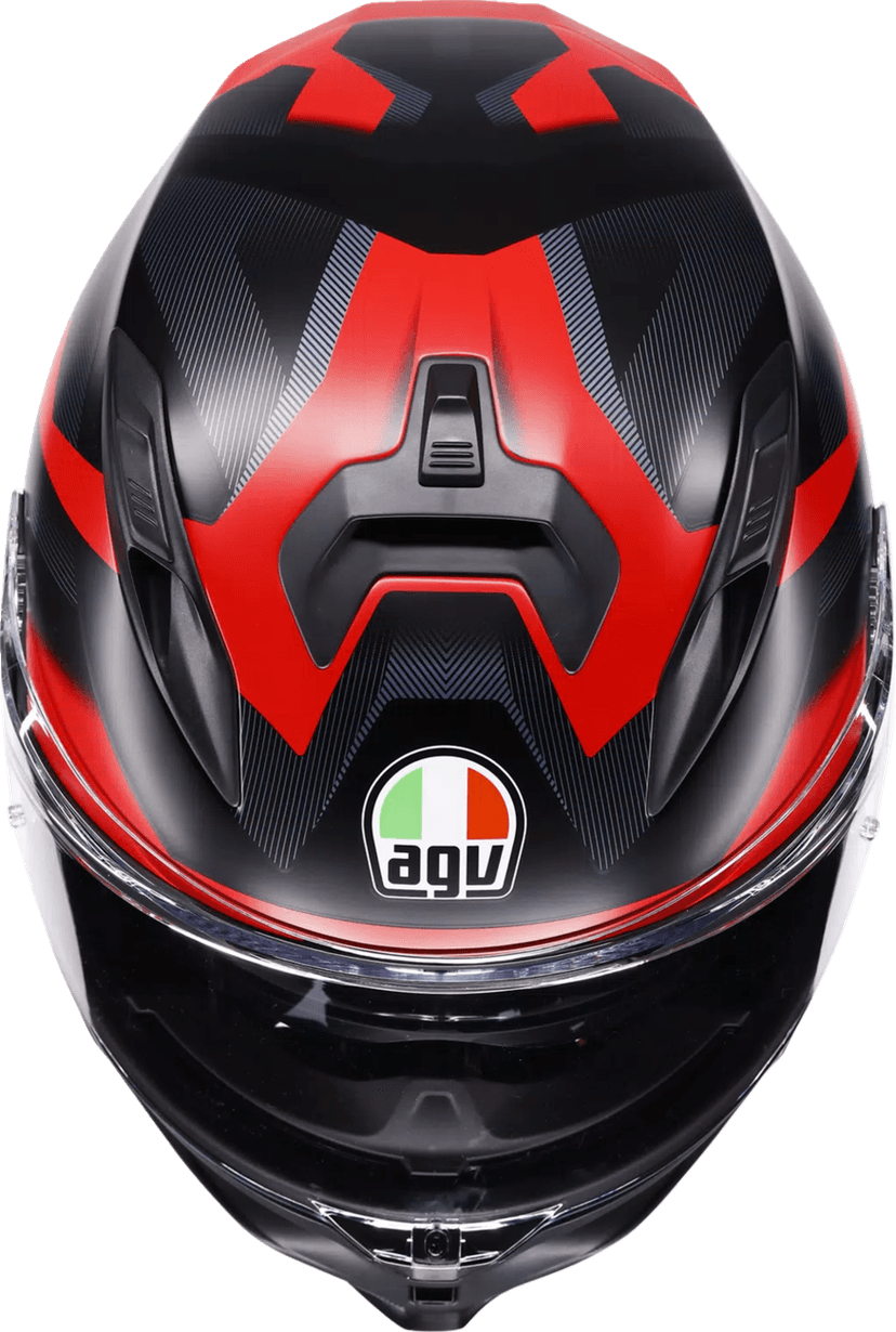 AGV 0101-19220 K7 Helmet - Glimpse - Matte Black/Red - XL — image 7 of 7
